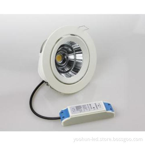 Rotatable cob led gimbal downlight approved TUV&SAA